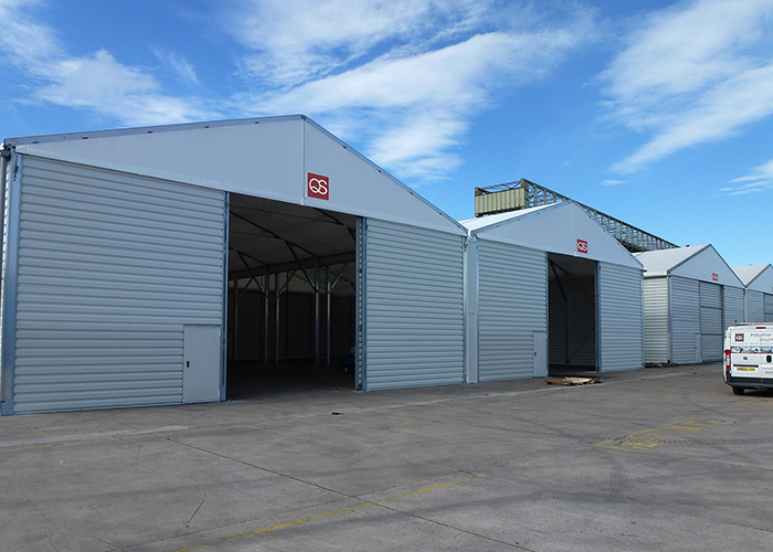 Example of multiple structures aiding logistics