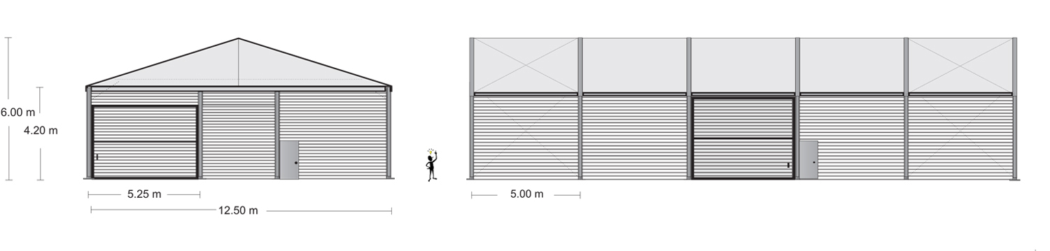Cross section 12.5 m